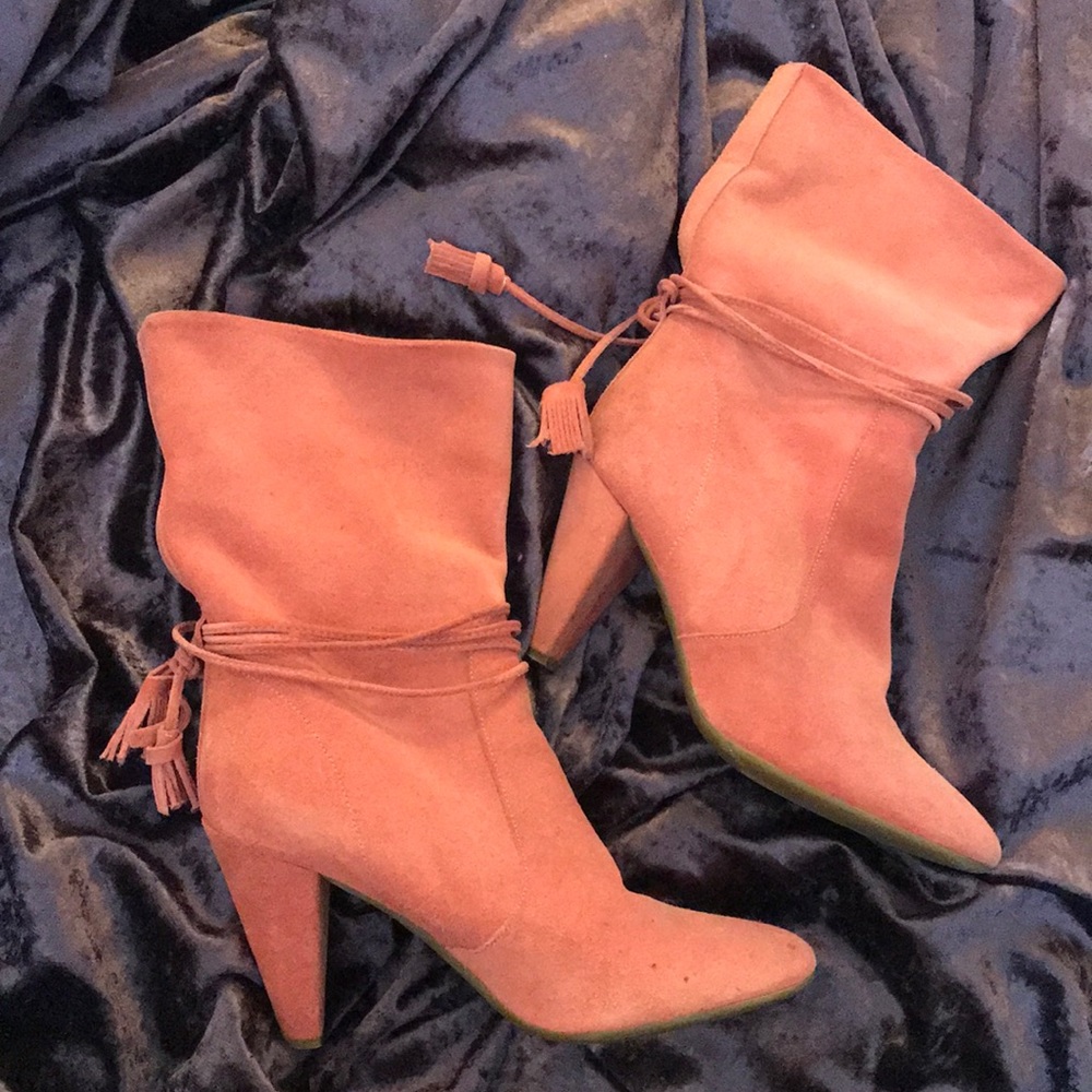Fornarina Salmon pink suede boots